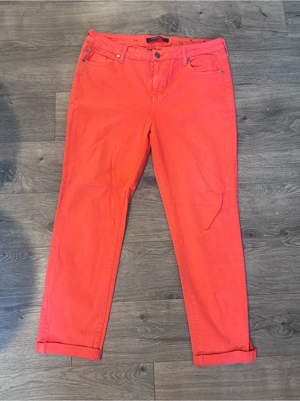 Liverpool Jeans Company Women's Coral-Red Boyfriend Jeans